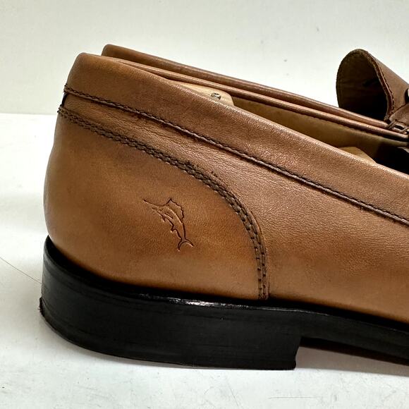 EXCELLENT Tommy Bahama Maya Bay Bit Loafer Fish Hook Tan Brown Size 9 - Picture 9 of 15